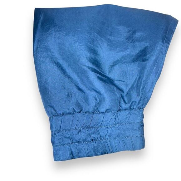 80s Athletic Works 100% Silk Colorblock Windbreaker Size M - Picture 8 of 9